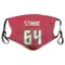 Aaron Stinnie Name & Number Red Tampa Bay Buccaneers Face Mask