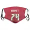 Ali Marpet Name & Number Red Tampa Bay Buccaneers Face Mask