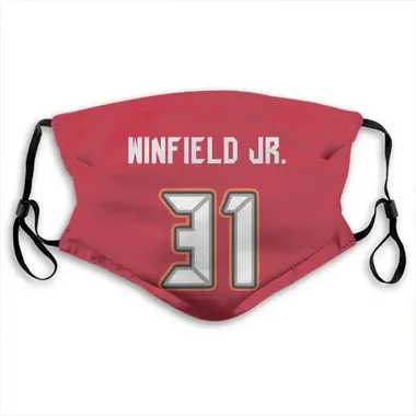 Antoine Winfield Jr. Name & Number Red Tampa Bay Buccaneers Face Mask