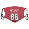 Codey McElroy Name & Number Red Tampa Bay Buccaneers Face Mask