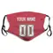 Custom Name & Number Red Tampa Bay Buccaneers Face Mask