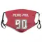 Jason Pierre-Paul Name & Number Red Tampa Bay Buccaneers Face Mask