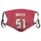 Kevin Minter Name & Number Red Tampa Bay Buccaneers Face Mask