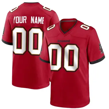 Men's Custom Tampa Bay Buccaneers Team Color Jersey - Game Red