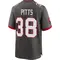 Men's Derrek Pitts Tampa Bay Buccaneers Pewter Alternate Jersey - Game