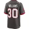 Men's D.J. Williams Tampa Bay Buccaneers Pewter Alternate Jersey - Game