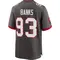 Men's Eric Banks Tampa Bay Buccaneers Pewter Alternate Jersey - Game