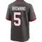 Men's Jack Browning Tampa Bay Buccaneers Pewter Alternate Jersey - Game