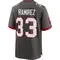 Men's Jose Ramirez Tampa Bay Buccaneers Pewter Alternate Jersey - Game
