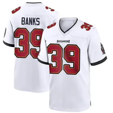 Men's Marcus Banks Tampa Bay Buccaneers Jersey - Game White
