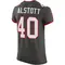 Men's Mike Alstott Tampa Bay Buccaneers Pewter Alternate Vapor Jersey - Elite