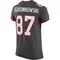 Men's Rob Gronkowski Tampa Bay Buccaneers Pewter Alternate Vapor Jersey - Elite