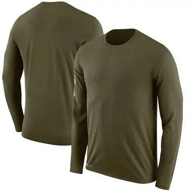 Men's Tampa Bay Buccaneers 2018 Salute to Service Sideline Performance Long Sleeve T-Shirt - Legend Olive