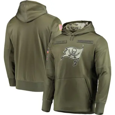 Men's Tampa Bay Buccaneers 2018 Salute to Service Sideline Therma Performance Pullover Hoodie - Olive