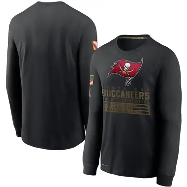Men's Tampa Bay Buccaneers 2020 Salute to Service Sideline Performance Long Sleeve T-Shirt - Black