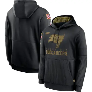 Men's Tampa Bay Buccaneers 2020 Salute to Service Sideline Performance Pullover Hoodie - Black