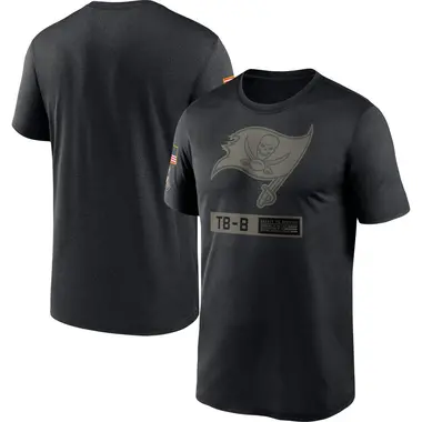 Men's Tampa Bay Buccaneers 2020 Salute to Service Team Logo Performance T-Shirt - Black