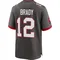 Men's Tom Brady Tampa Bay Buccaneers Pewter Alternate Jersey - Game