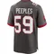 Men's Warren Peeples Tampa Bay Buccaneers Pewter Alternate Jersey - Game