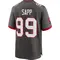 Men's Warren Sapp Tampa Bay Buccaneers Pewter Alternate Jersey - Game
