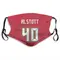 Mike Alstott Name & Number Red Tampa Bay Buccaneers Face Mask