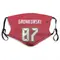 Rob Gronkowski Name & Number Red Tampa Bay Buccaneers Face Mask