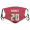 Ronde Barber Name & Number Red Tampa Bay Buccaneers Face Mask