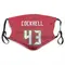 Ross Cockrell Name & Number Red Tampa Bay Buccaneers Face Mask