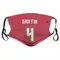 Ryan Griffin Name & Number Red Tampa Bay Buccaneers Face Mask