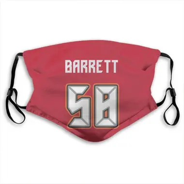 Shaquil Barrett Name & Number Red Tampa Bay Buccaneers Face Mask