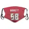 Shaquil Barrett Name & Number Red Tampa Bay Buccaneers Face Mask