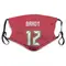 Tom Brady Name & Number Red Tampa Bay Buccaneers Face Mask