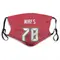 Tristan Wirfs Name & Number Red Tampa Bay Buccaneers Face Mask