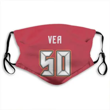 Vita Vea Name & Number Red Tampa Bay Buccaneers Face Mask