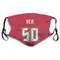 Vita Vea Name & Number Red Tampa Bay Buccaneers Face Mask