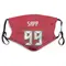 Warren Sapp Name & Number Red Tampa Bay Buccaneers Face Mask