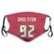 William Gholston Name & Number Red Tampa Bay Buccaneers Face Mask