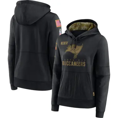 Women's Tampa Bay Buccaneers 2020 Salute to Service Performance Pullover Hoodie - Black