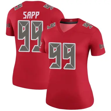 Women's Warren Sapp Tampa Bay Buccaneers Color Rush Jersey - Legend Red Plus Size