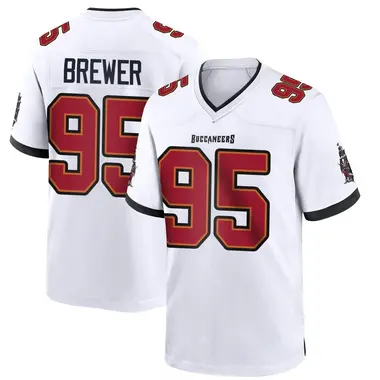 Youth C.J. Brewer Tampa Bay Buccaneers Jersey - Game White