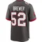 Youth C.J. Brewer Tampa Bay Buccaneers Pewter Alternate Jersey - Game