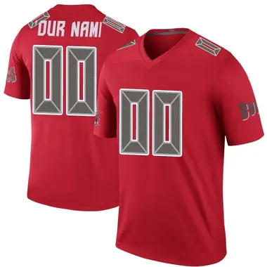 Youth Custom Tampa Bay Buccaneers Color Rush Jersey - Legend Red