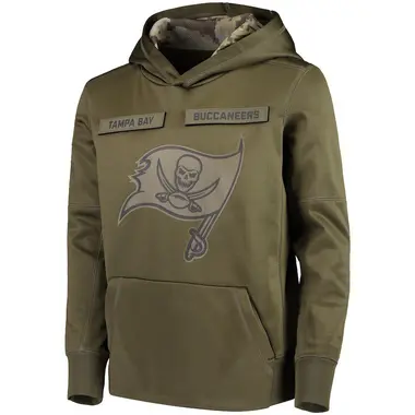 Youth Tampa Bay Buccaneers 2018 Salute to Service Pullover Performance Hoodie - Green