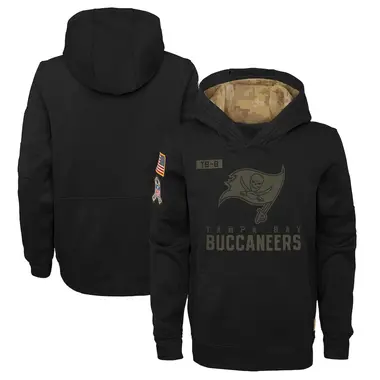 Youth Tampa Bay Buccaneers 2020 Salute to Service Pullover Performance Hoodie - Black