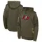 Youth Tampa Bay Buccaneers 2022 Salute to Service Performance Pullover Hoodie - Olive