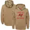 Youth Tampa Bay Buccaneers Khaki 2019 Salute to Service Therma Pullover Hoodie -