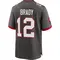 Youth Tom Brady Tampa Bay Buccaneers Pewter Alternate Jersey - Game
