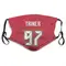 Zach Triner Name & Number Red Tampa Bay Buccaneers Face Mask